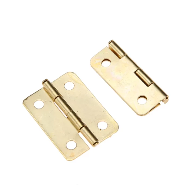 Scatola con100 pz di cerniere e 400 viti ferro ottonato  23 x 19 mm - immagine 4