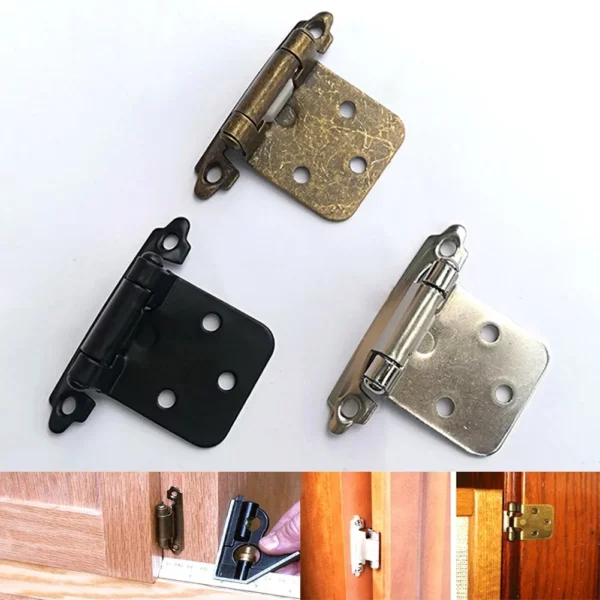 Set 10 cerniere sovrapposte a chiusura automatica incluse viti - immagine 3