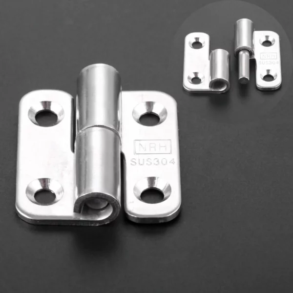 Set di 2 cerniere 37 x 34 mm separabili in acciaio inox - immagine 4