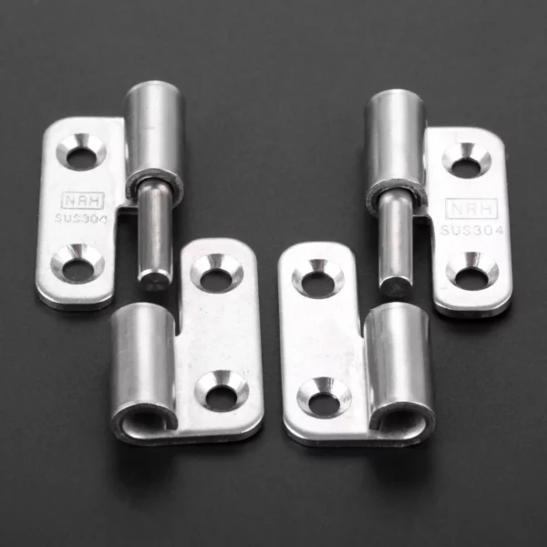 Set di 2 cerniere 37 x 34 mm separabili in acciaio inox