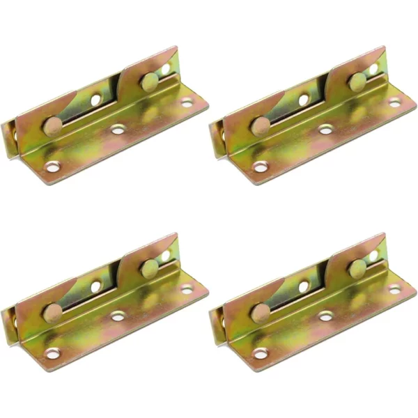 Set di 4 staffe angolari di aggancio in metallo