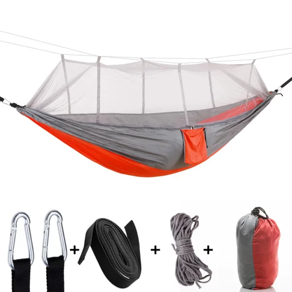 Amaca da campeggio Fonoun con tenda a zanzariera in Nylon per 2 persone traspirante 260x140cm Ultra leggero FNT663