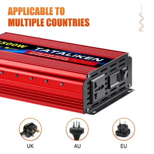 Inverter DC 12V 24V a AC 220V tensione onda sinusoidale pura potenza 50Hz convertitore 8000W 6000W 3500W 2500W 1600W - immagine 3