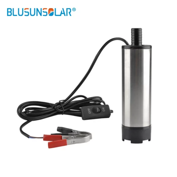 Pompa in acciaio inox per liquidi 12V ad immersione diamero 38 mm