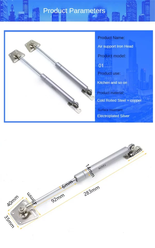 Braccetto a gas per antine 100 N - immagine 6