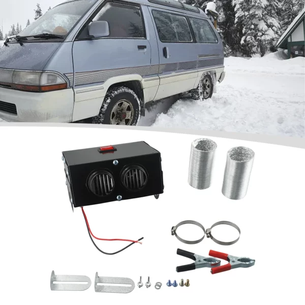 Termoventilatore elettrico per auto 12V 600W  dimensioni 14.8 x 11.5 x 6.5 cm