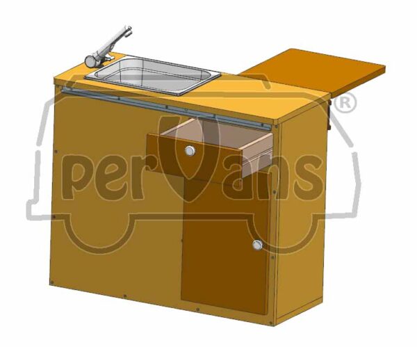 PROGETTO MOBILE CUCINA FUOCHI LAVELLO AMFL - Dim 75 x 30 x h 640 cm - immagine 5