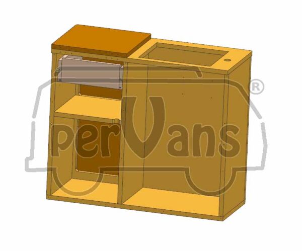 PROGETTO MOBILE CUCINA FUOCHI LAVELLO AMFL - Dim 75 x 30 x h 640 cm - immagine 7