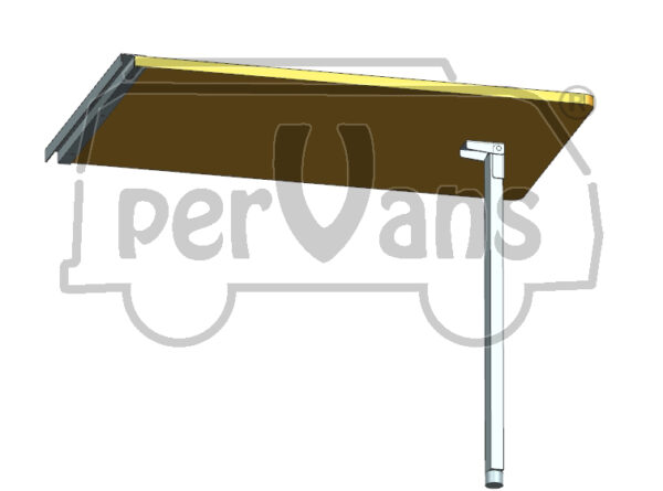 PROGETTO TAVOLO PIEGHEVOLE AT – Dim 800x500mm - h630mm - immagine 2
