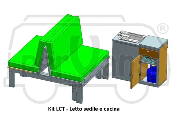 Kit LCT – Letto, Cucina, Tavolo -- Progetti fai-da-te per arredi compatti - immagine 2