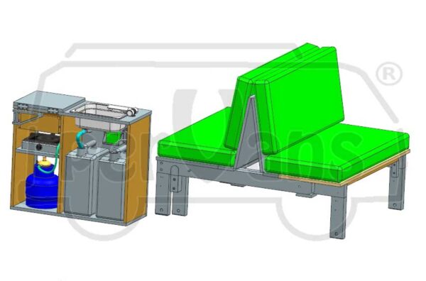 Kit LCT – Letto, Cucina, Tavolo -- Progetti fai-da-te per arredi compatti - immagine 3